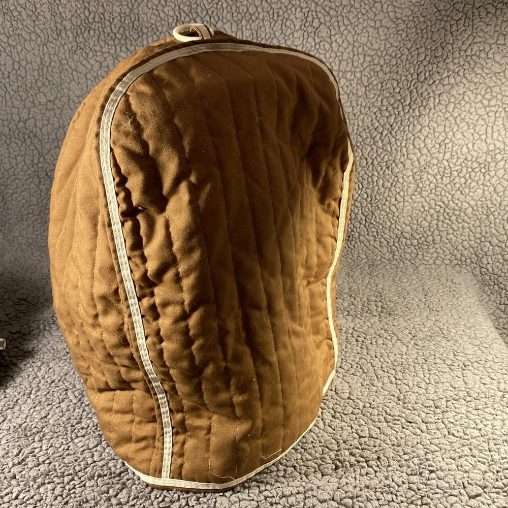 Food Processor Cover DLC-7E‎ Dust Cover Fabric Soft Brown VTG Fits Cuisinart